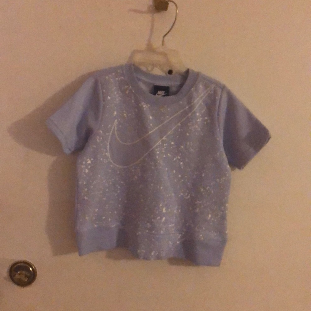 Girls Purple and white nike sweater